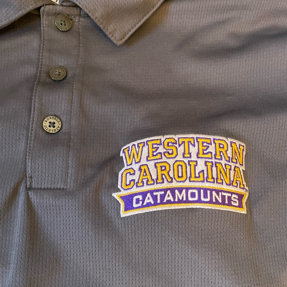 WCU Western Carolina University  Black Athletic Shirt Mens small Russell - Picture 4 of 5
